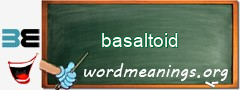 WordMeaning blackboard for basaltoid